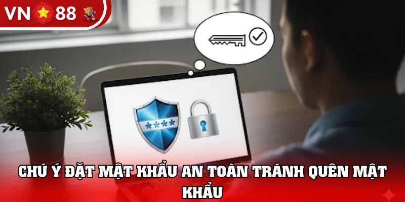 Chú ý đặt mật khẩu an toàn tránh quên mật khẩu